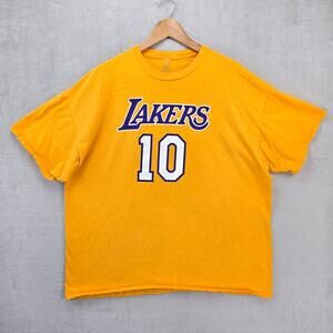 NBA Los Angeles Lakers Steve Nash #10 T-Shirt Mens Size 2XL Yellow Purple